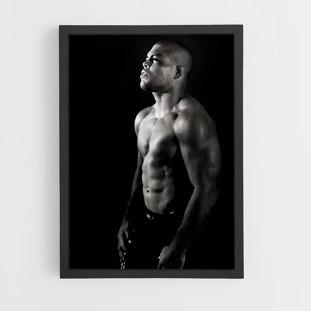 Poster L'Ombre Musclée – affiche Jiu-jitsu brésilien (vue 2)